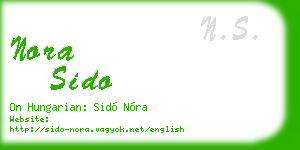nora sido business card